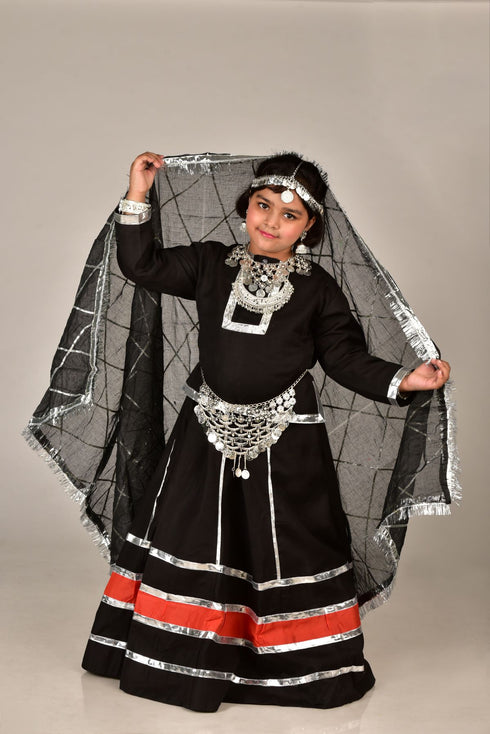 Banjara Girl  Kalbelia with Jewellery Girl's & Women Dance Fancy Dress Costume